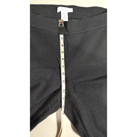 89th + Madison Pants Women's XL Black Polka Dot Rayon Stretch Elastic Waist - Picture 4 of 9